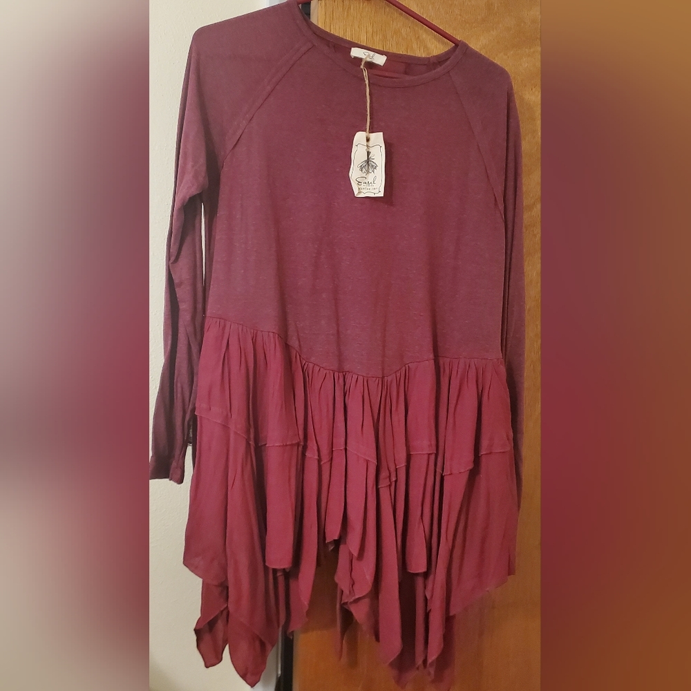 Wine colored blouse